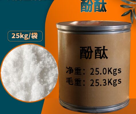 Giá tốt. CAS 77-09-8 Tinh thể bột phenolphthaleine để kiểm tra độ cao và độ pH trực tuyến